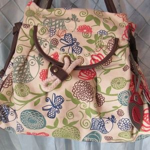 Mariposa Med Tote - Butterflies, Flowers & Birds